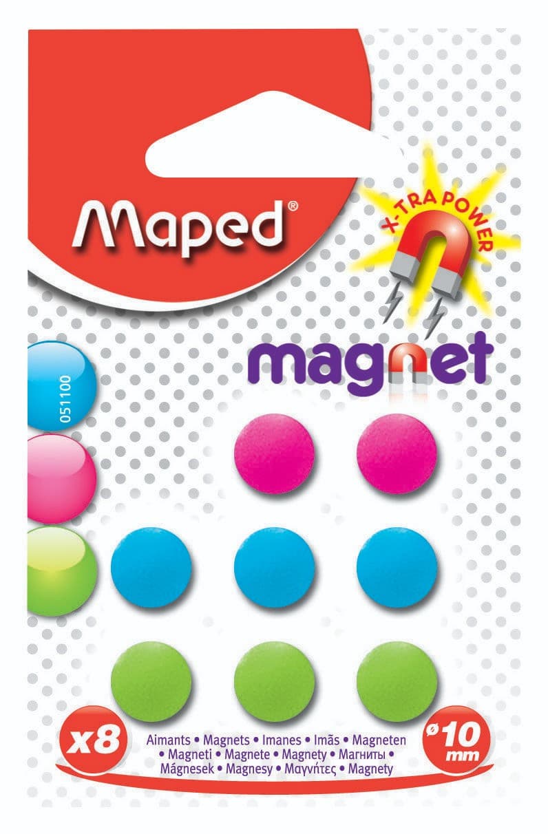 Maped Magnet kulatý 10mm mix barev, 8 ks