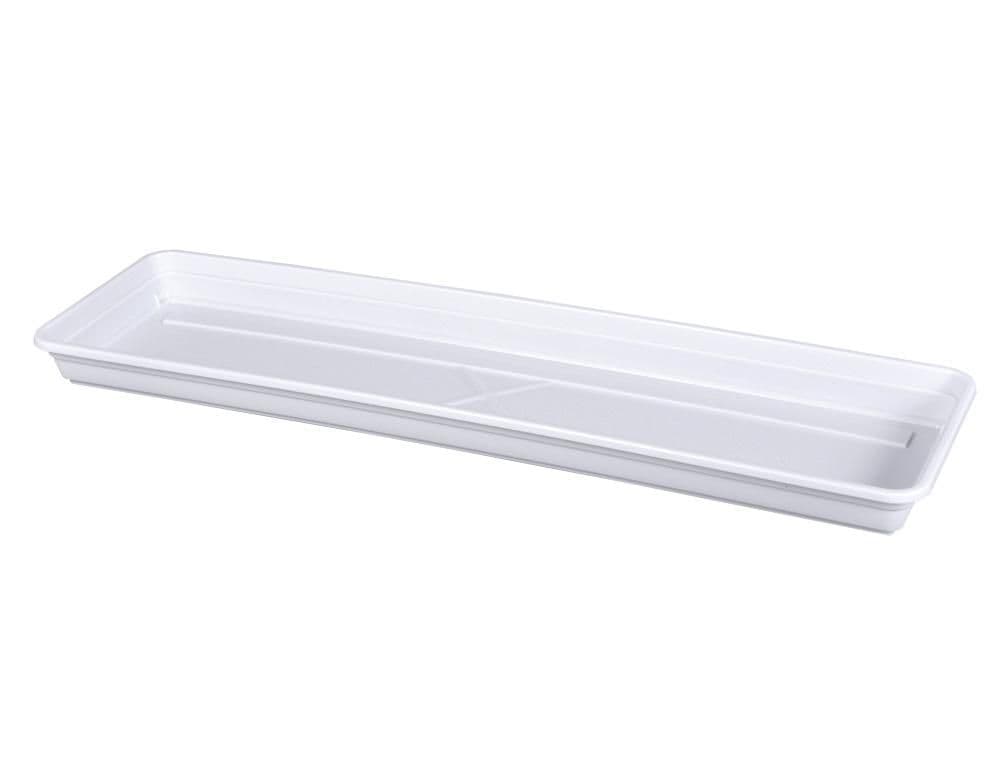Podmiska pod truhlík LOBELIA MODERN plastová matná, bílá 50cm