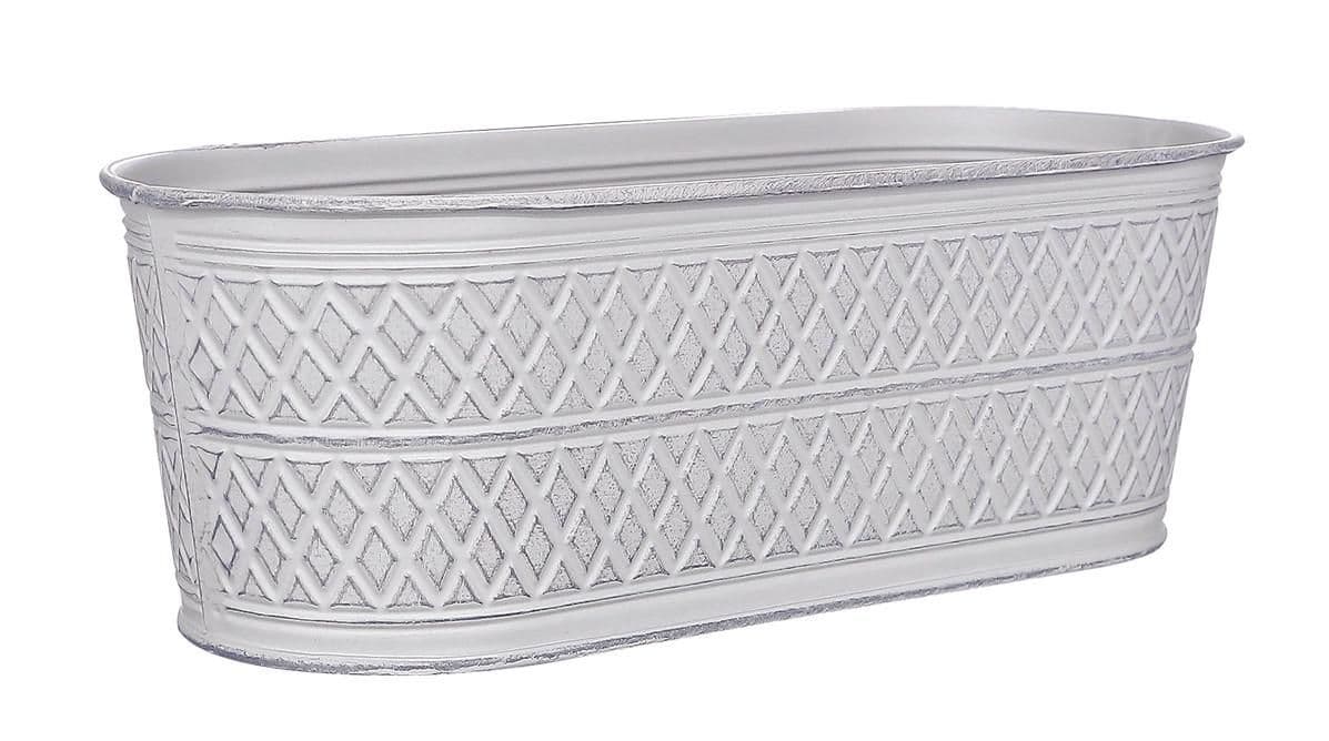 Truhlík plech 27x11x9 cm vzorovaný šedý