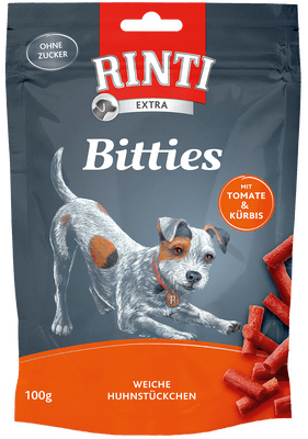 Rinti Bitties kuře s rajčaty a dýní, pochoutka pro psy 100.0 g