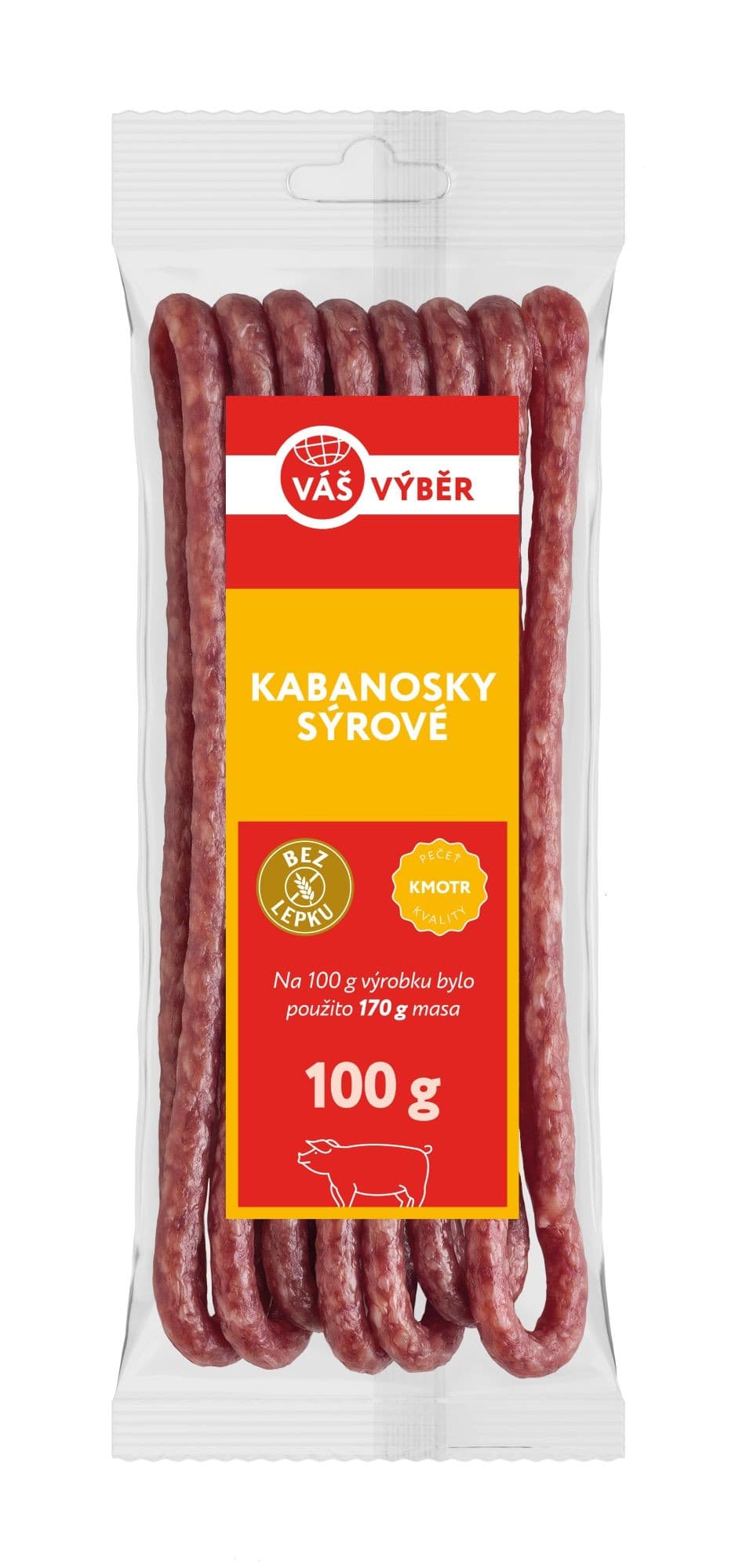 Váš Výběr Kabanosky sýrové 100g