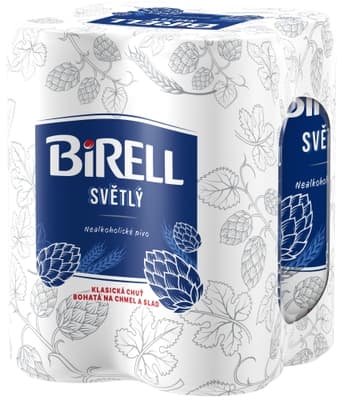 Birell Světlý nealkoholické pivo 4x0,33l