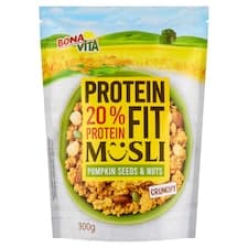 Bona Vita Protein fit křupavé müsli s proteinem, ořechy a dýňovými semínky 300g