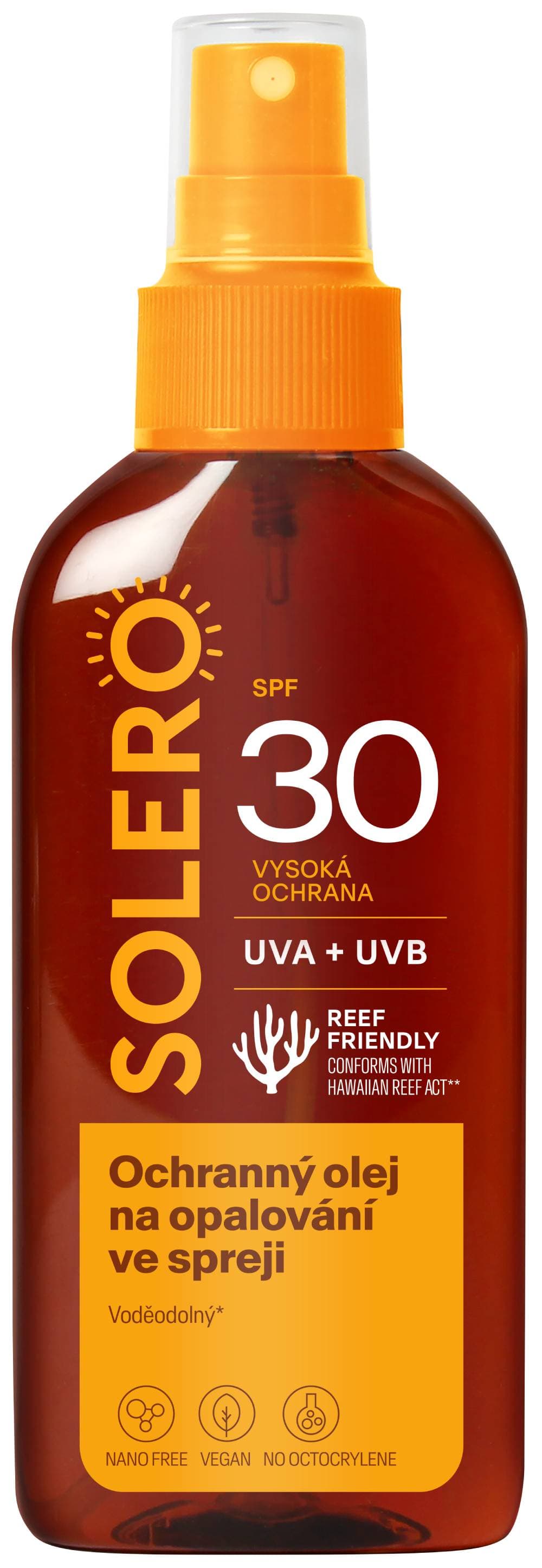 SOLERO Ochranný olej na opal.ve spreji SPF30 150ml