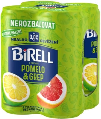 Birell 0.0 Pomelo & Grep nealko pivo 4x0,33l
