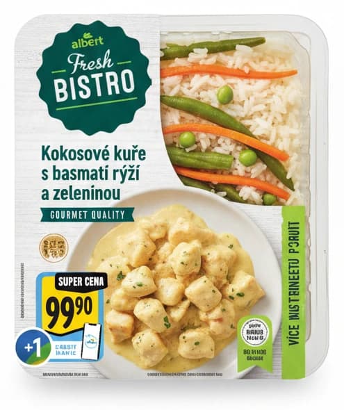 Kokosové kuře s basmati rýží a zeleninou