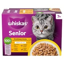 Whiskas Senior drůbeží hody v želé 12 x 85g (1,02kg)
