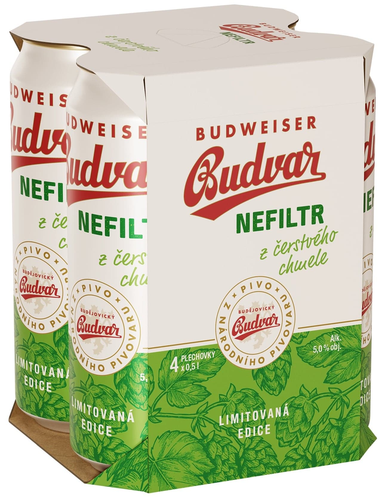 Budweiser Budvar Original nefiltr z čerstvého chmele 4×0,5 l