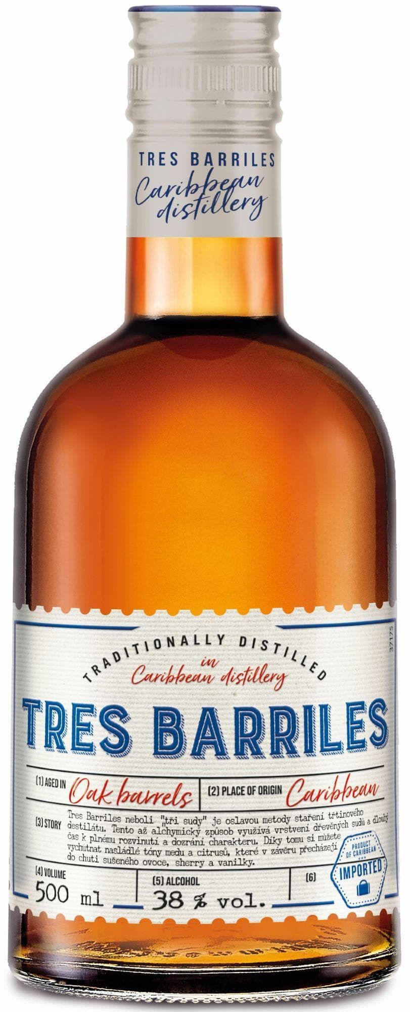 Tres Barriles 38% obj. 500 ml