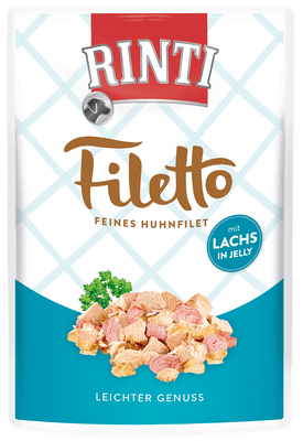 Rinti Filetto Adult kuře a losos v želé, kapsička pro psy