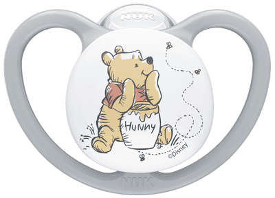 NUK Dudlík Perfect Match Air Disney Medvídek Pú Grey (6-18 m)