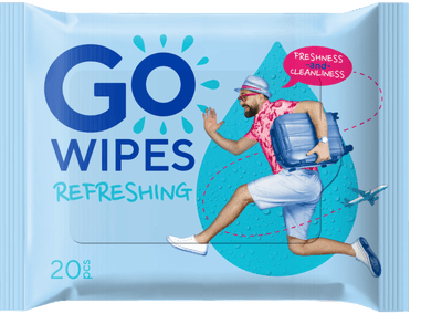GoWipes Osvěžující vlhčené ubrousky s vitamínem E a D-panthenolem (univerzální)