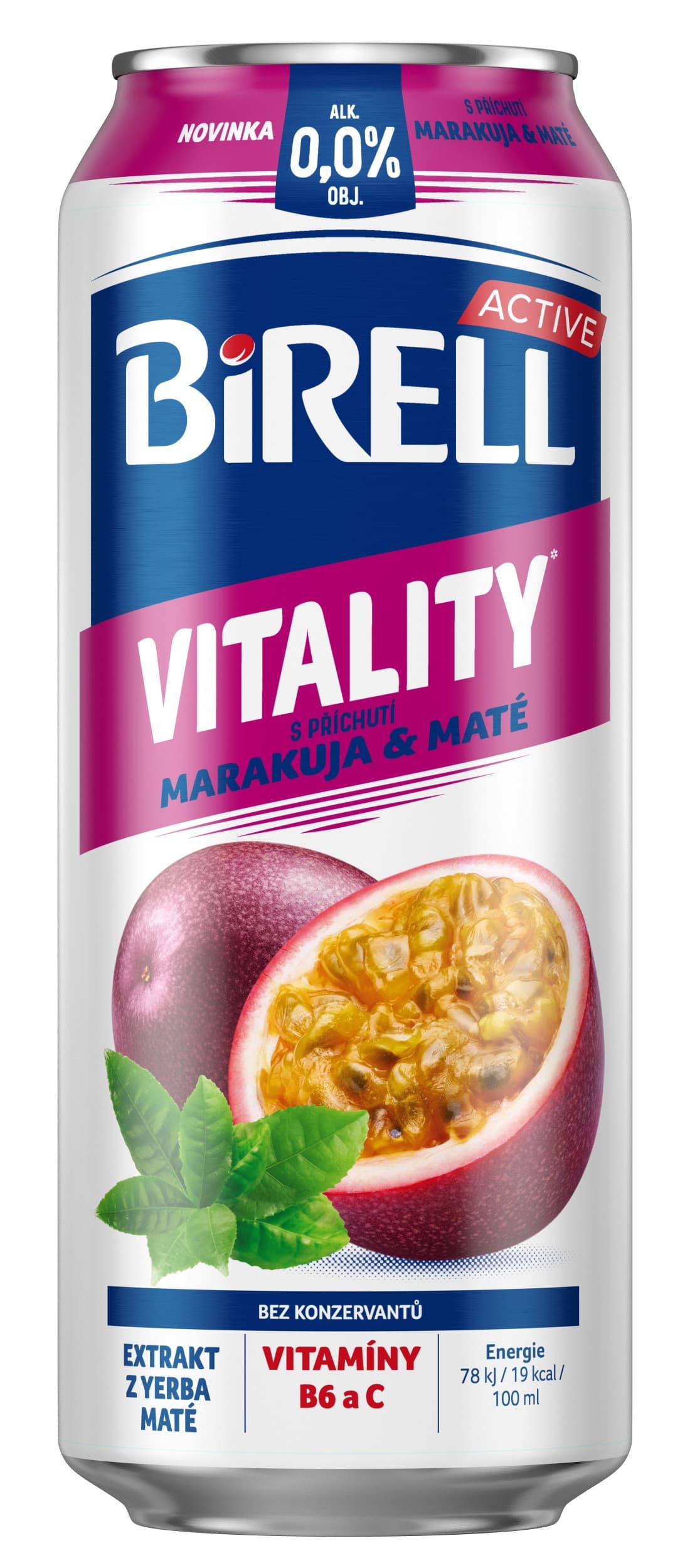 Birell Vitality Marakuja & Maté 0,5l