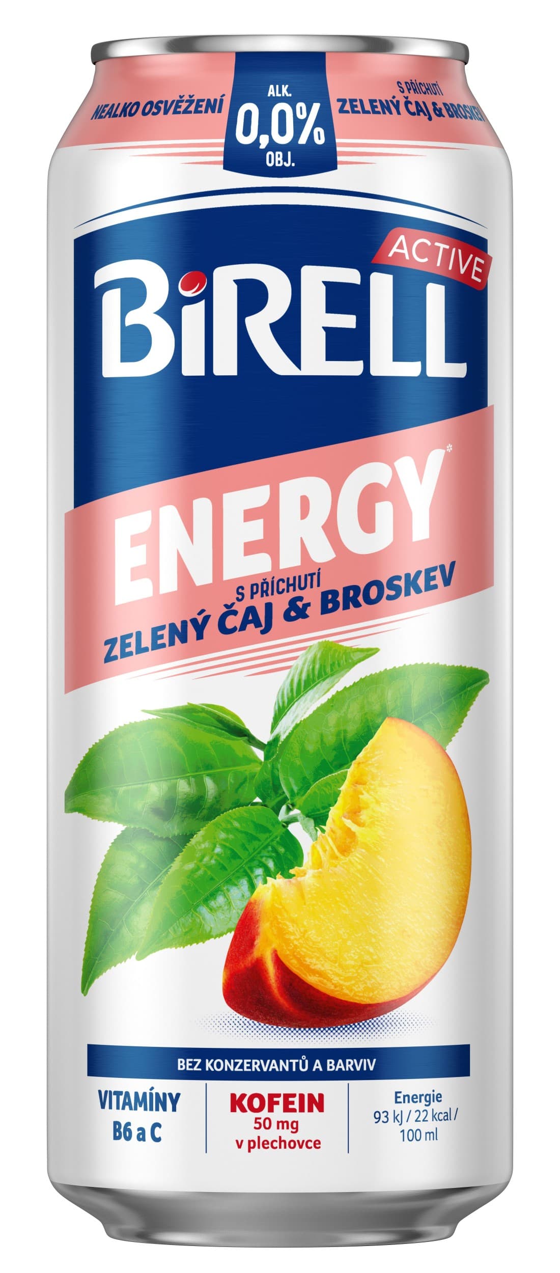 Birell Energy Zelený čaj & Broskev 0,5l