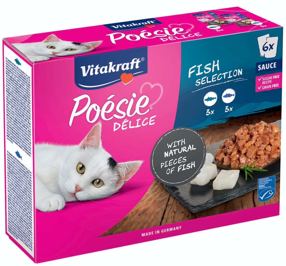 Vitakraft Poésie Delisauce rybí mix 6x85 g