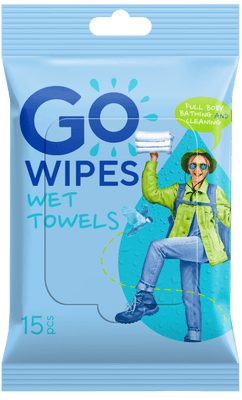 GoWipes Osvěžující vlhčené ručníky pro aktivní životní styl (Camping), plastic free