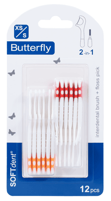 SOFTdent Buterrfly Mezizubní kartáček 2v1 XS/S