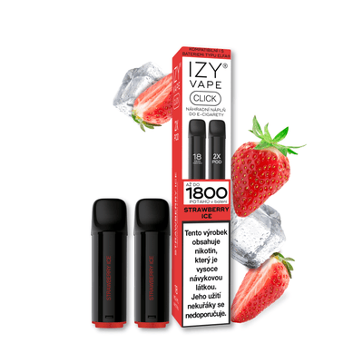 IZY VAPE CLICK POD Strawberry ICE 18 mg, 2 ks