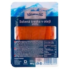 Varmuža Solená treska v oleji plátky 100g