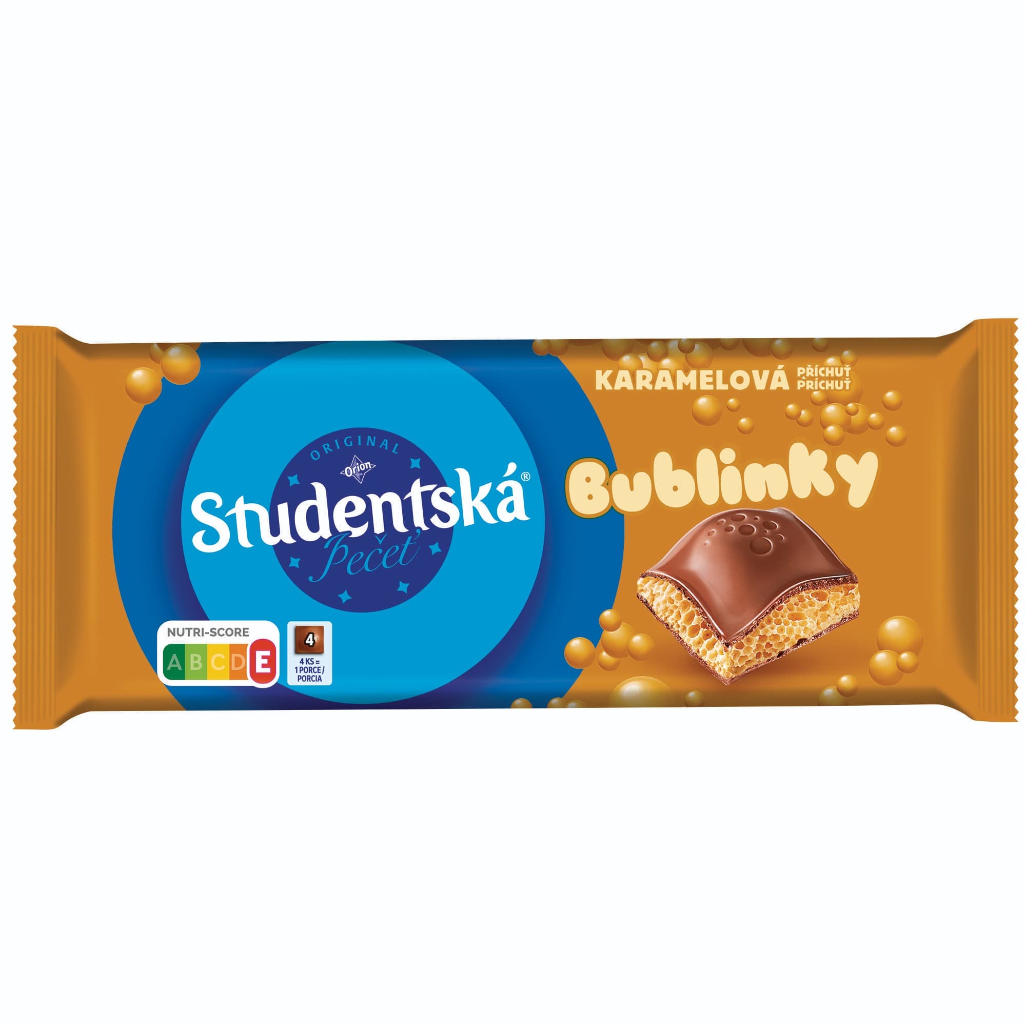 Orion Studentská pečeť Bublinky Mléčná s příchutí karamelu 90g