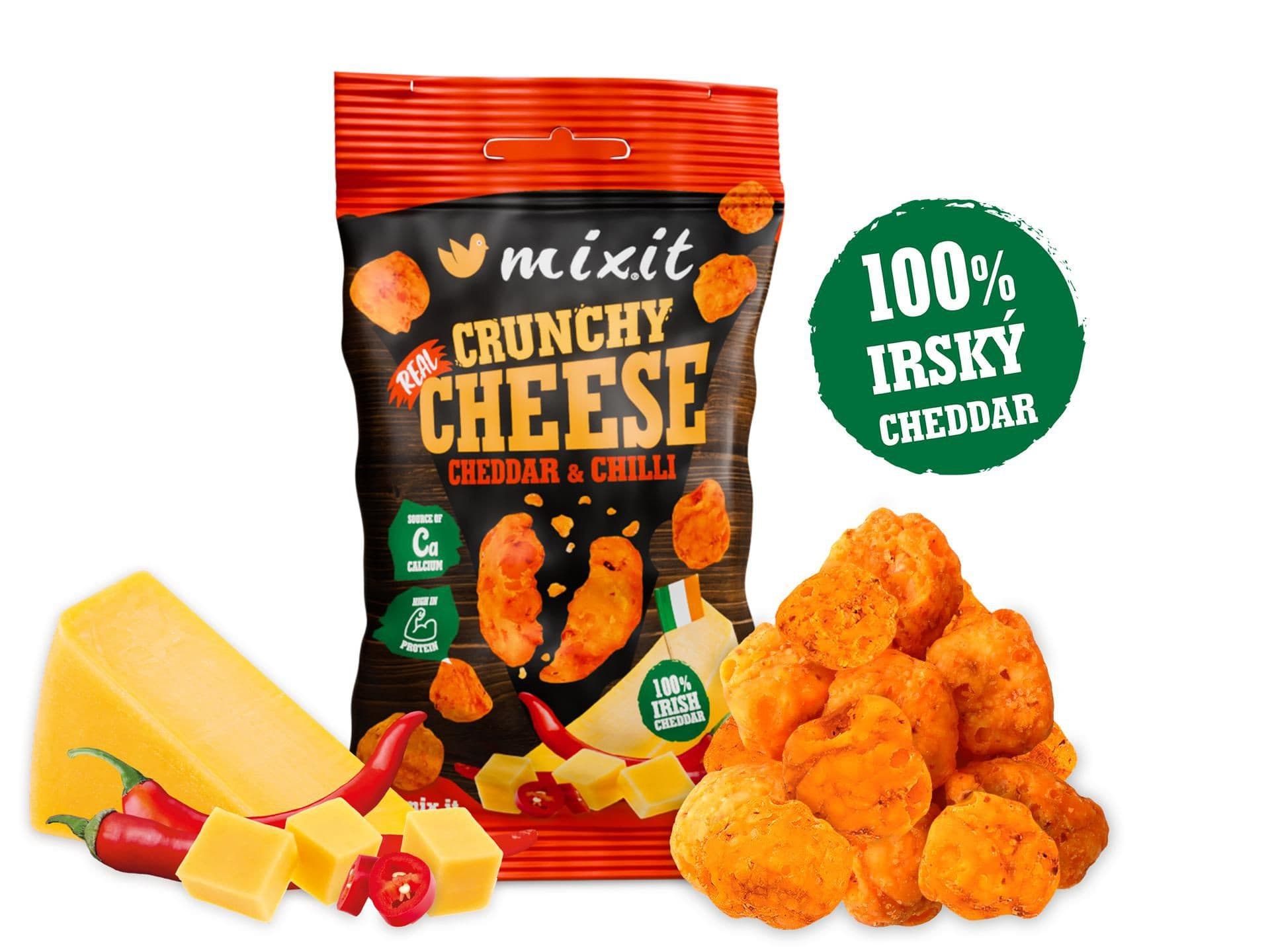 Mixit Křupavý sýr do kapsy - Irský cheddar & chilli 20g