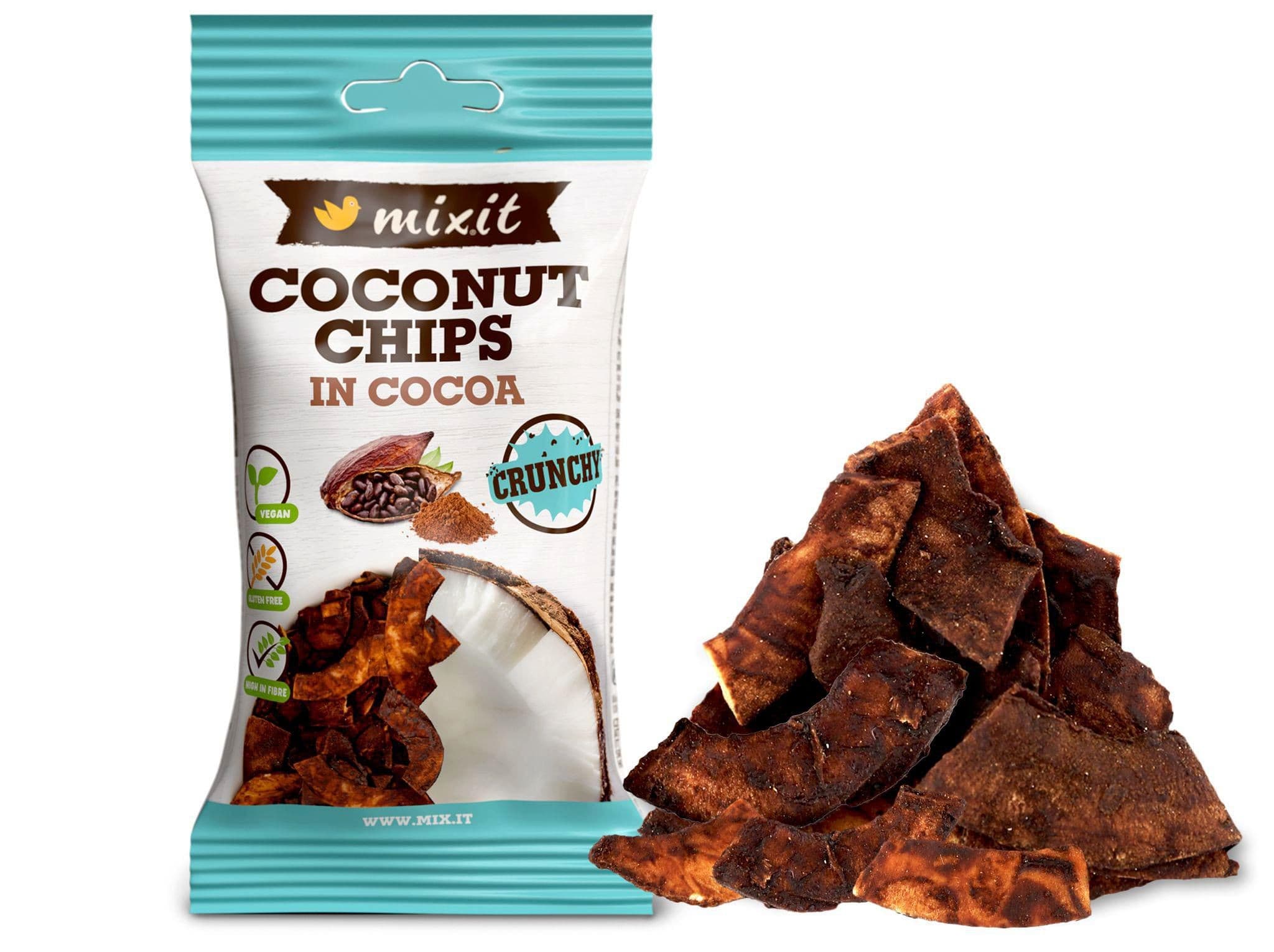 Mixit kokosové chipsy - Kakao 45g