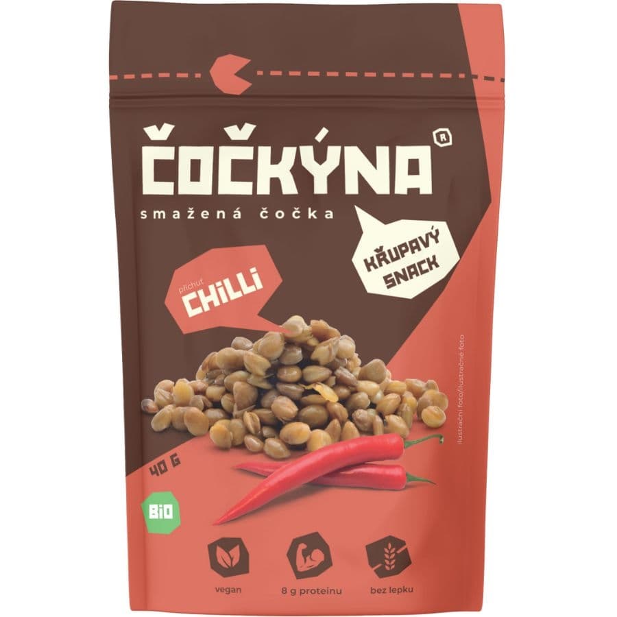 Čočkýna Smažená čočka BIO chilli 40g