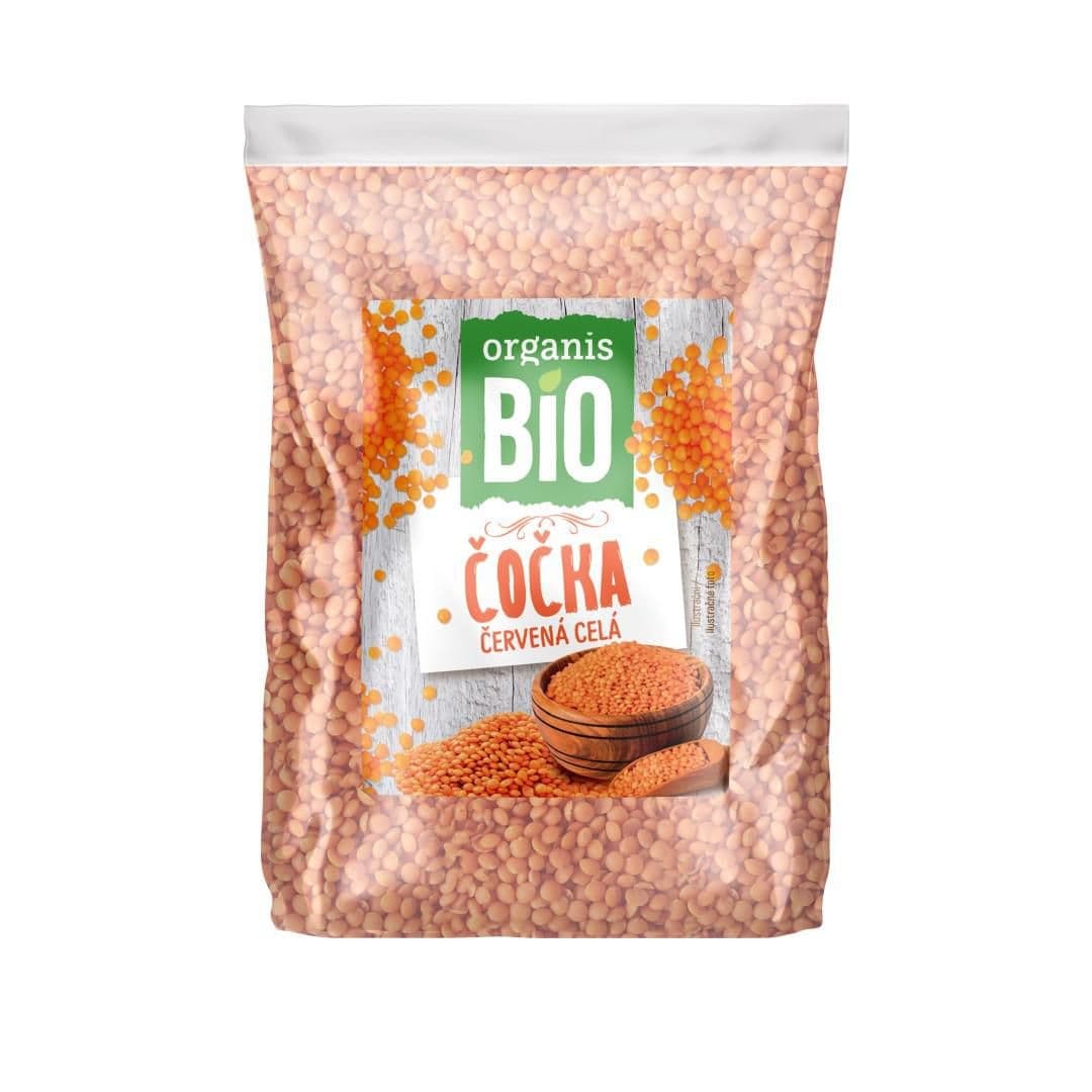 Organis Červená čočka celá BIO 500 g