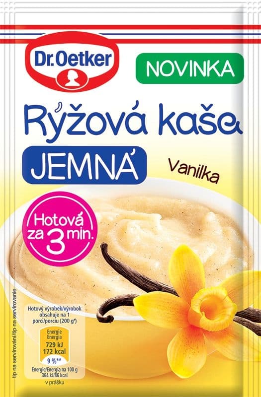Dr. Oetker Rýžová kaše JEMNÁ Vanilka 50g