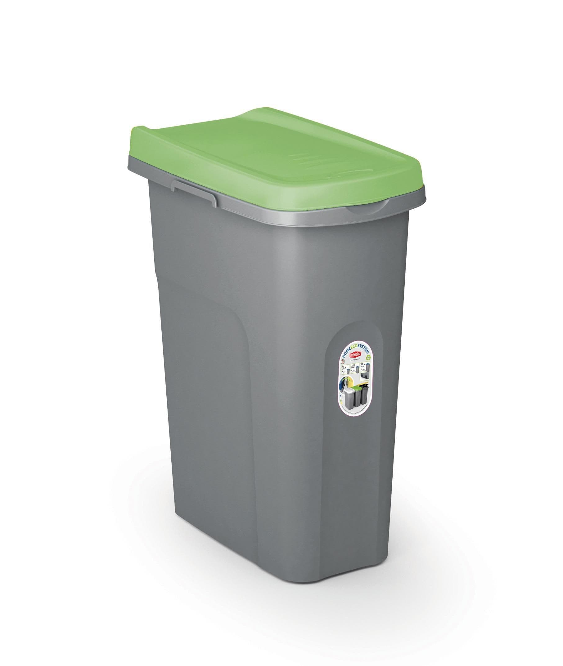 STEFANPLAST Odpadkový koš Home Eco System 25 l, zelený