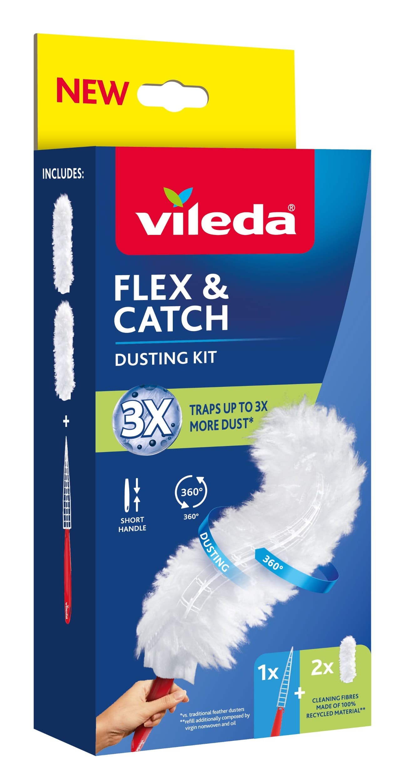 Vileda Flex&Catch s krátkou rukojetí