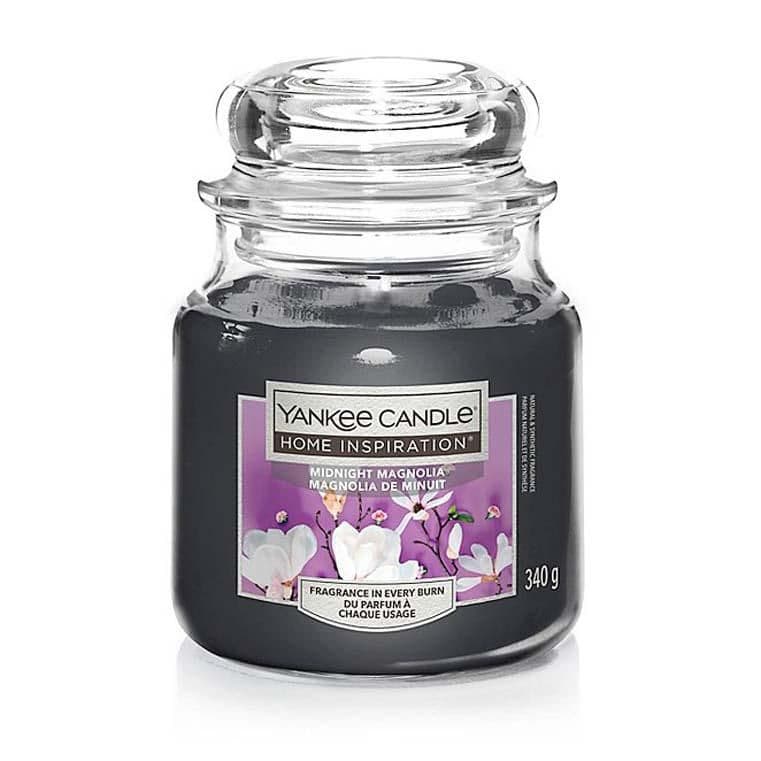Yankee Candle Home inspiration Svíčka ve skle střední Midnight Magnolia 340g