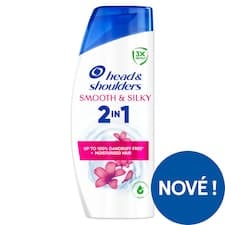 Head & Shoulders Šampon a Kondicionér Smooth & Silky 2v1, 400 ml. Vlasy Bez Lupů