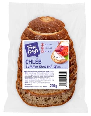 FreeDays Chléb Šumava, krájená, bez lepku