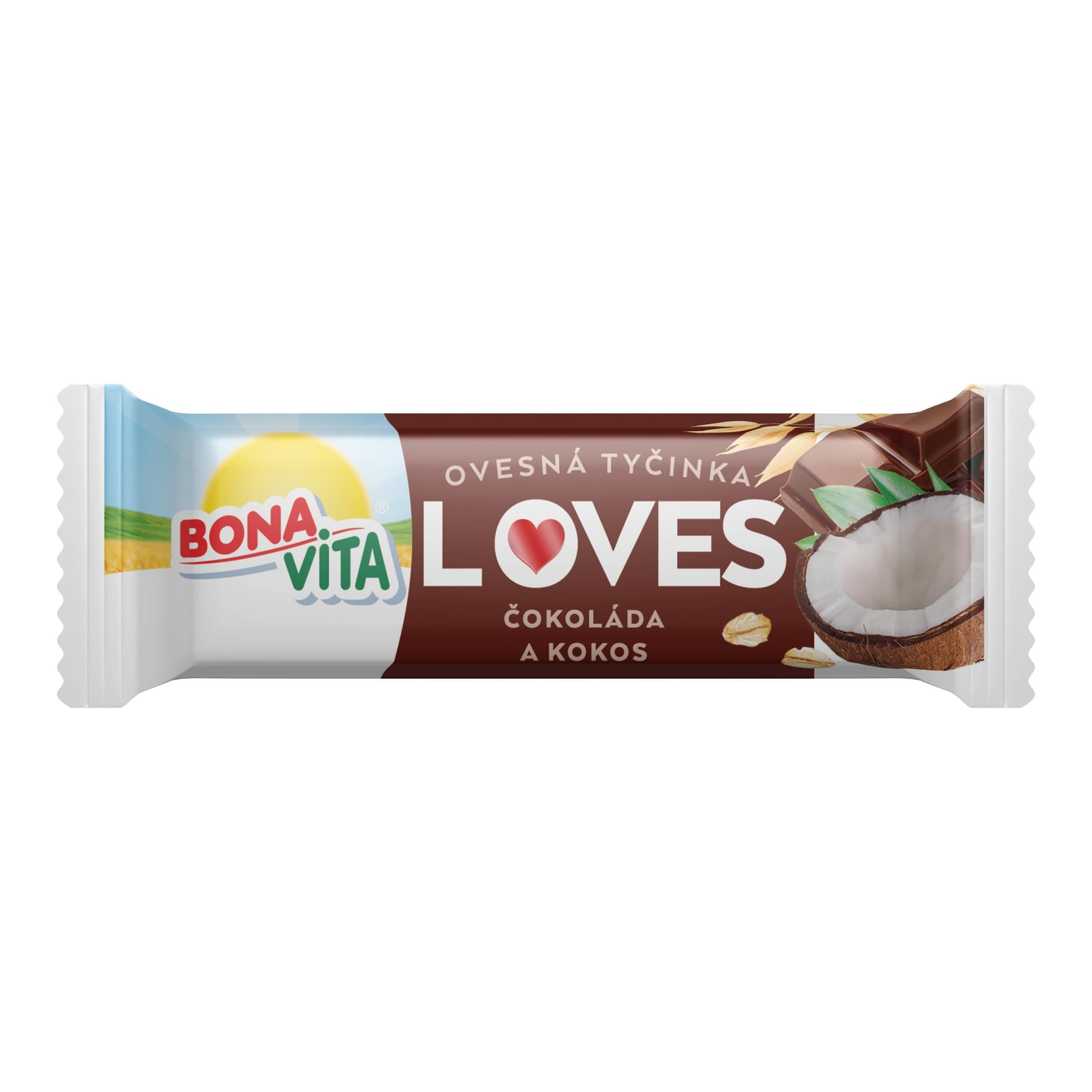 Bonavita LOVES Ovesná tyčinka čokoláda a kokos 40 g