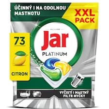 Jar Platinum Kapsle Do Myčky Nádobí, Lemon, , 73 Kapsle,  Zvládá Náročné Výzvy, Čistí Mastný Filtr