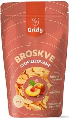 GRIZLY Broskve lyofilizované