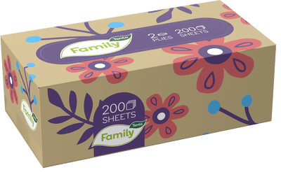 Tento Kapesníky 2vrstvé, family box 200.0 ks