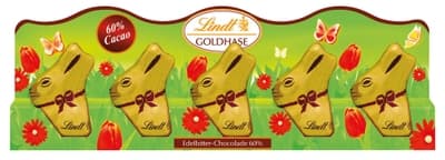 Lindt Zlatý zajíček Mini hořká čokoláda 5x10g