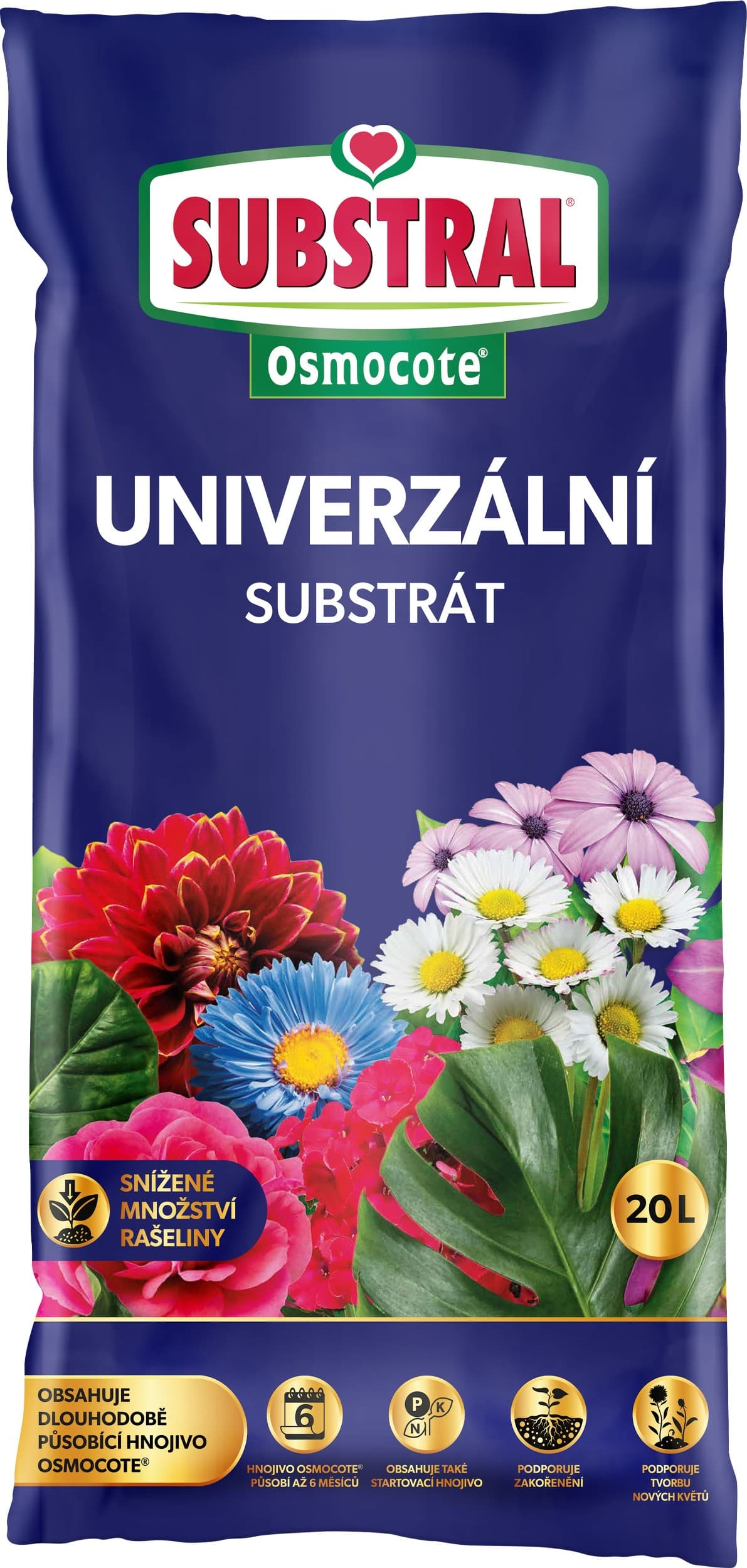 Substral Substrát s hnojivem Osmocote univerzální 20l