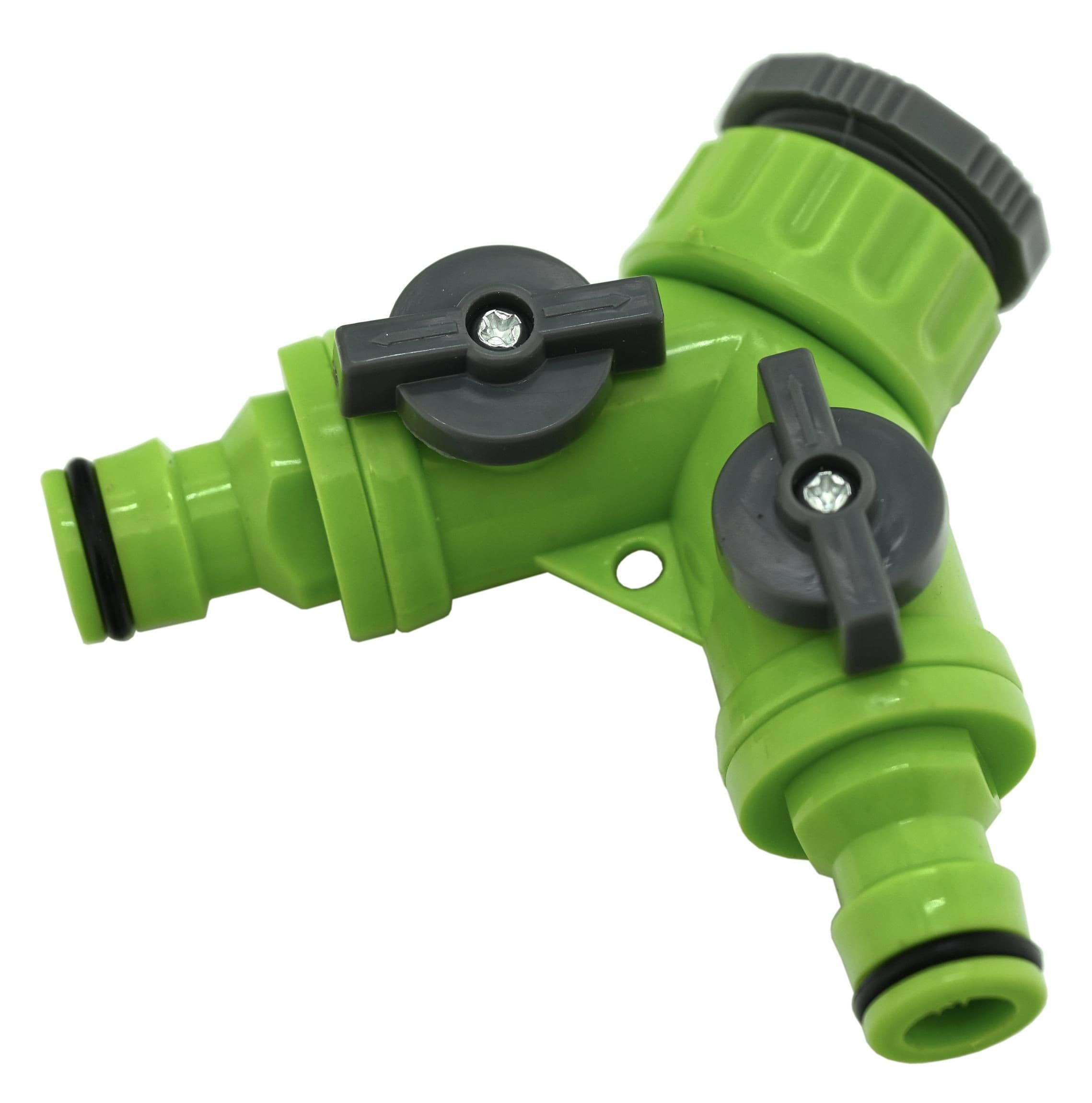 Rozdělovač hadicový Y 1/2" - 3/4" pro 2 rychlospojky s uzávěrem Garvia