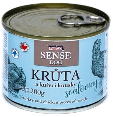 Sokol Falco SENSE DOG krůta a kuřecí, konzerva pro psy