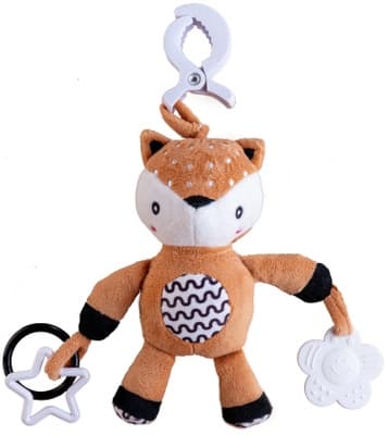 Teddies Srneček babyted chrastítko plyšové, 30 cm, závěs na postýlku