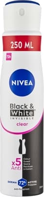 Nivea Antiperspirant pro ženy Black & White Clear 250.0 ml