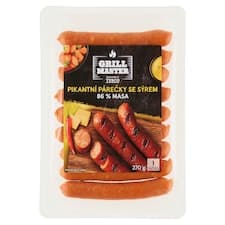 Grill Master Pikantní párečky se sýrem 270g