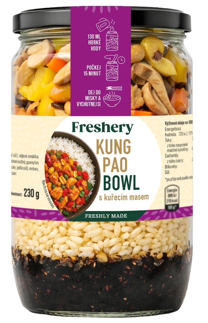 Freshery Kung Pao bowl s kuřecím masem (směs na přípravu pokrmu)