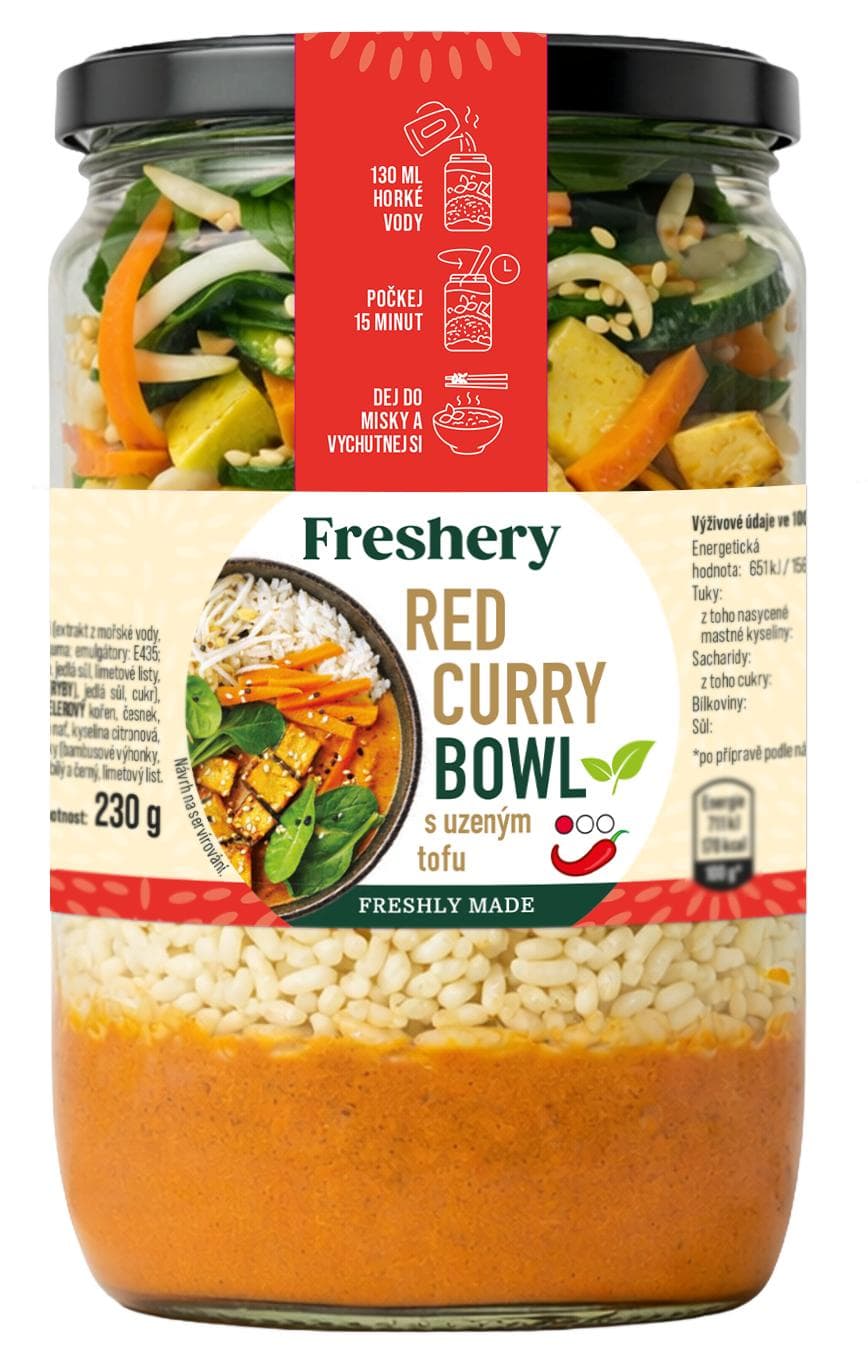 Freshery Red curry bowl s uzeným tofu (směs na přípravu pokrmu)