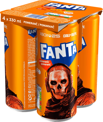 Fanta Pomeranč Multipack, plech 4x330ml