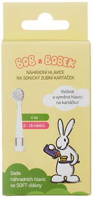Bob a Bobek Náhradní hlavice na sonický kartáček Baby (0-18 měsíců)