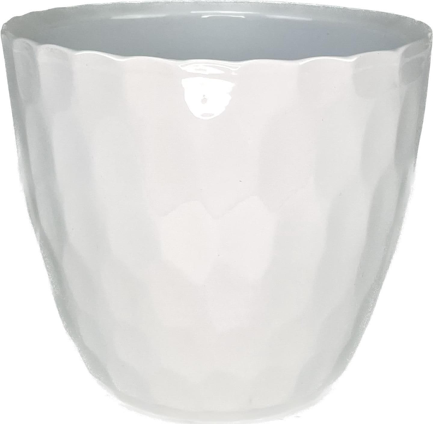 Obal keramický Carve pr.15 cm bílý glaz